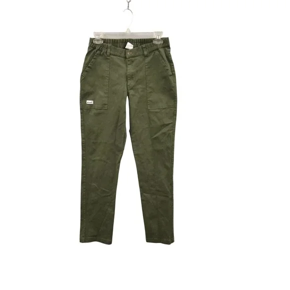 Girl‎ Scouts Kids Size L Olive Green Cargo Utility Uniform Pants  Cotton Blend