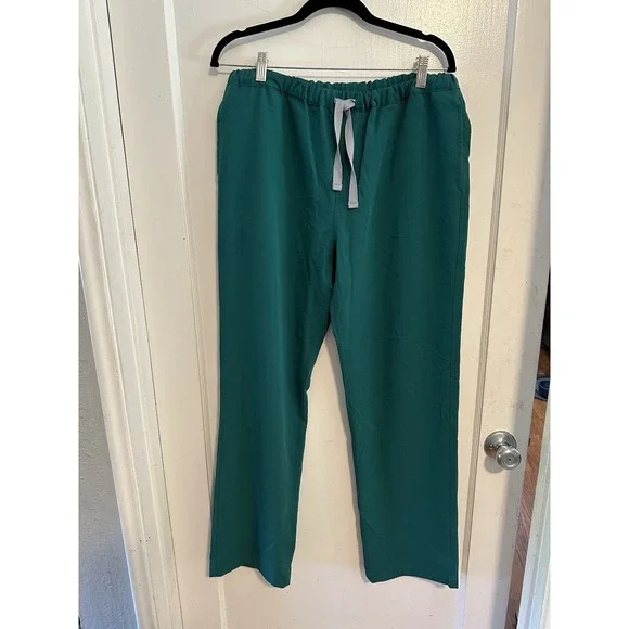 FIGS Womens Scrub Pants Green Technical Collection Drawstring Size MEDIUM