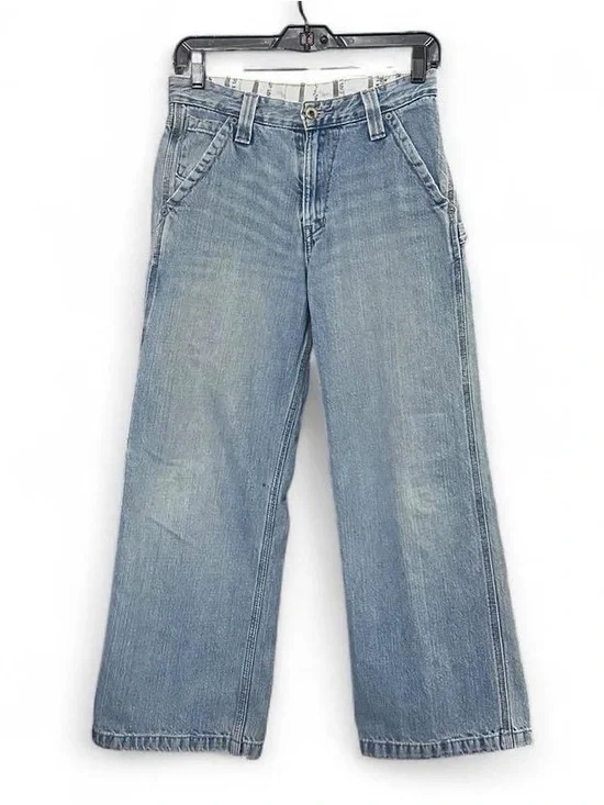 Levi’s Wide Leg Blue Denim Jeans Kids 27 X 27 14 Regular 25” Inseam 29” Waist