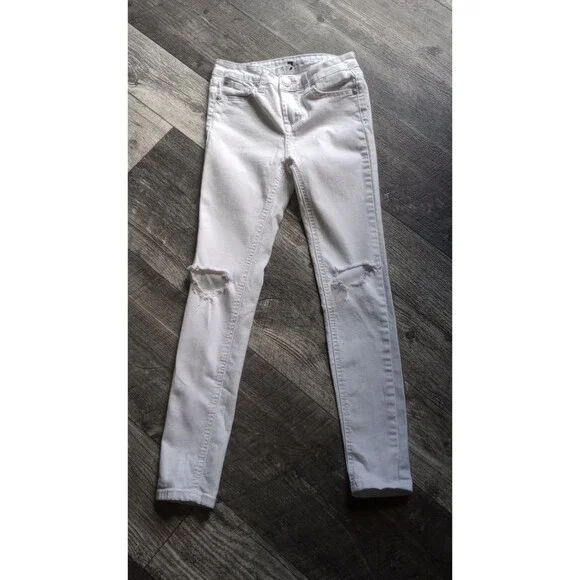 7 For All Mankind Girls 12 White 'The Skinny