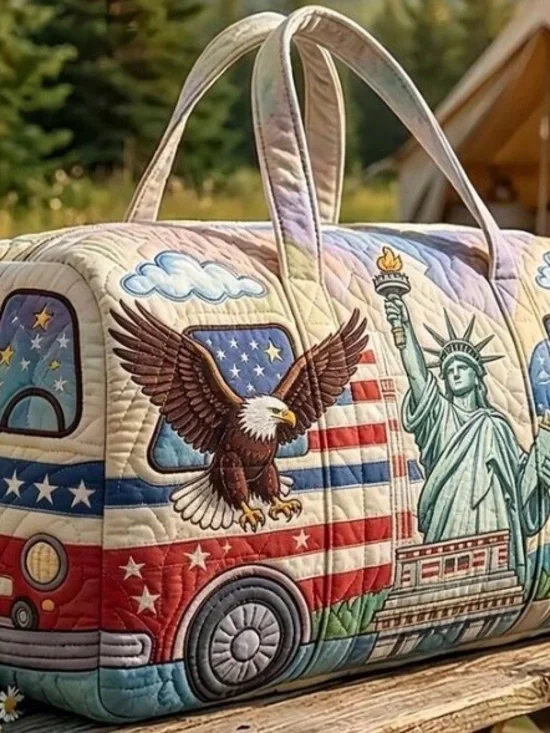 Patriotic Statue of Liberty Print Tote Bag - 250th Anniversary