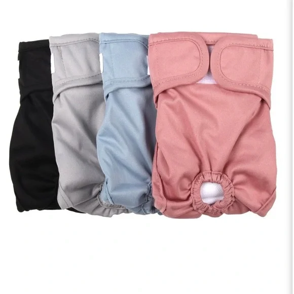 Joy Dog Reusable Female Dog Diapers XS 4 Pack Multi Color