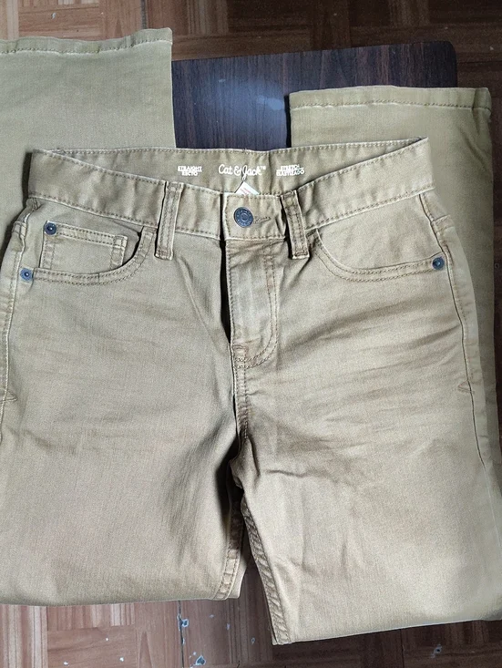Cat & Jack Men’s Khaki Slim Straight Jeans