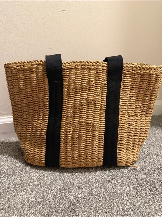 Woven Straw Tote Bag