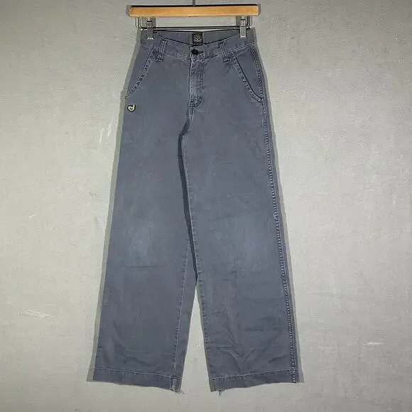 VTG 90s Y2K JNCO Girlie Stuff Cotton Navy Blue Army Pants Sz 3 1267 Uniform