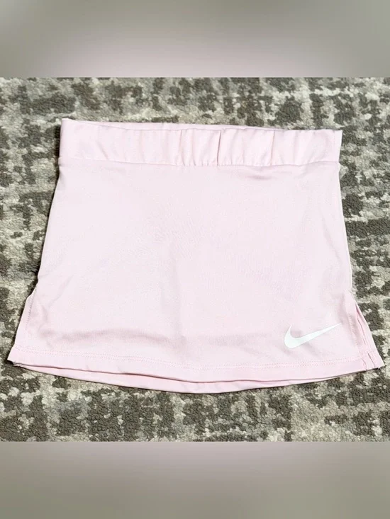 Nike - Little Girls Light Pink Athletic Skort with White Swoosh, Size - 4 (XS)