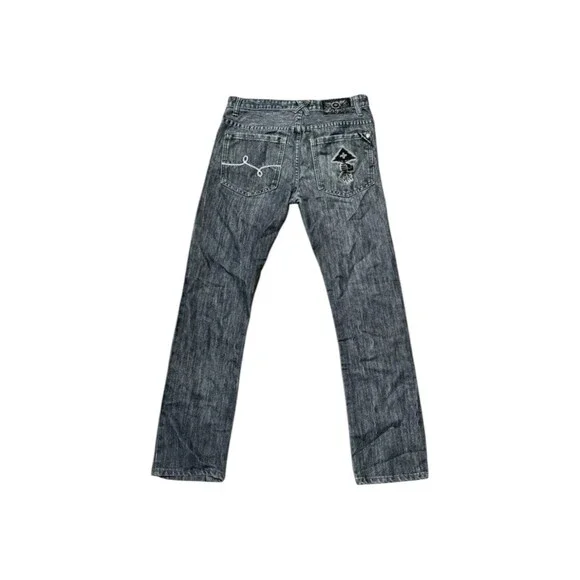 LRG Lifted Research Group Black Washed Out Denim Boys Y2K Grunge Skate 90s