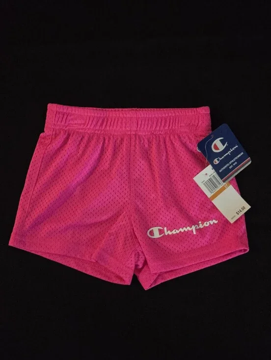Champion Hot Pink Mesh Athletic Shorts Girls 3T