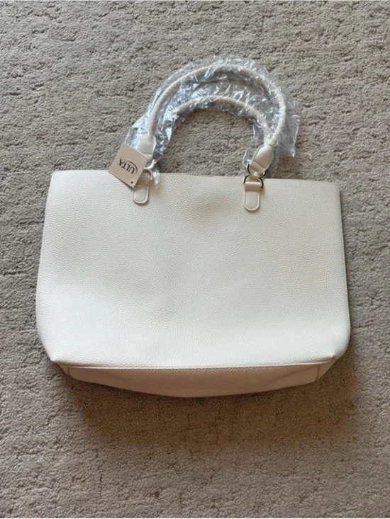 Ulta Beauty Cream Textured Tote Bag