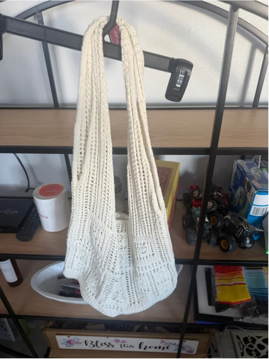 Women's Unbranded Crochet Tote Bag One Size Beige