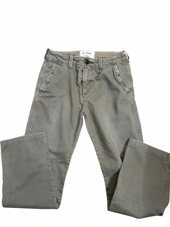 Abercrombie kids olive green straight leg pants size 16 slim EUC
