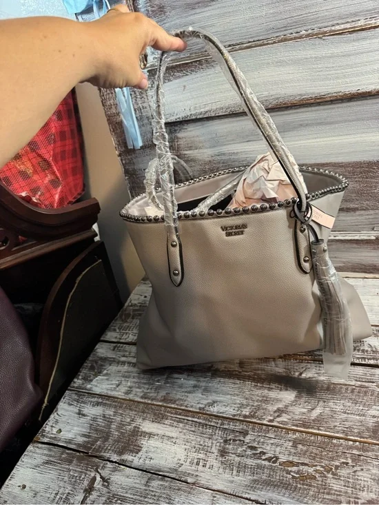 Victoria's Secret Taupe Studded Tote