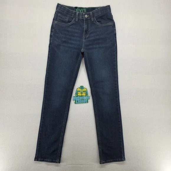 Levi Strauss Boys 511 Slim Jeans Blue Size 14 Regular 27x29 Adjustable Waist