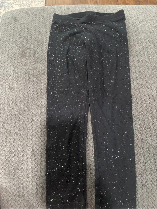🟢10/$10 - Black Leggings with Glitter Accents