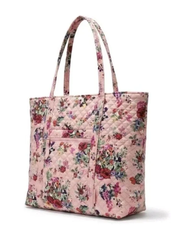 Vera Bradley Quilted Tote Bag Pink Floral Pattern 15