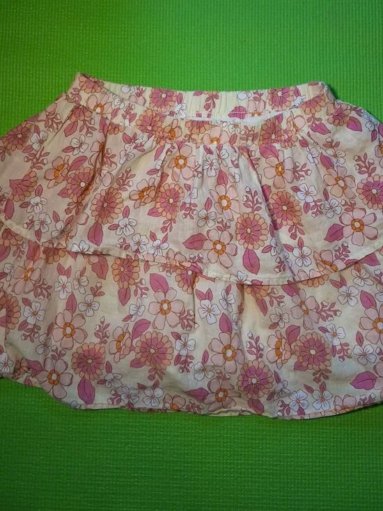 Cat & Jack Orange and Pink Floral Skirt