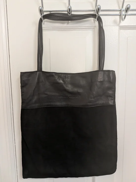 Pittards England Suede And Leather Tote