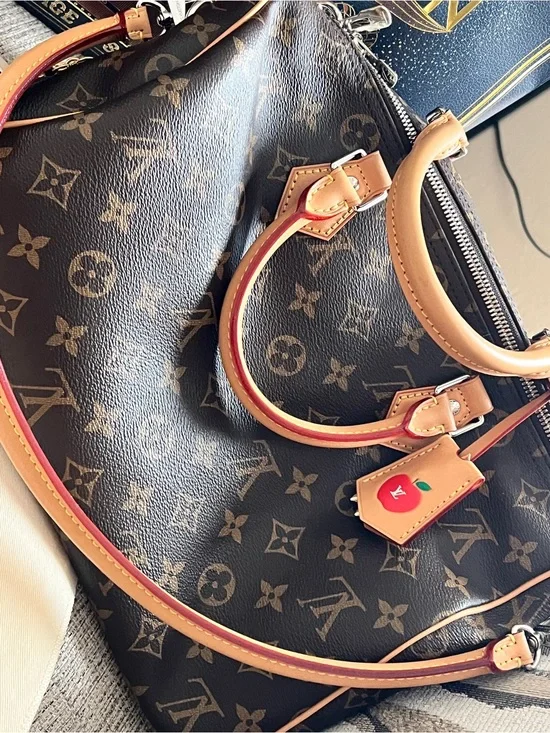 Louis Vuitton Brown Monogram Tote with Tan Trim