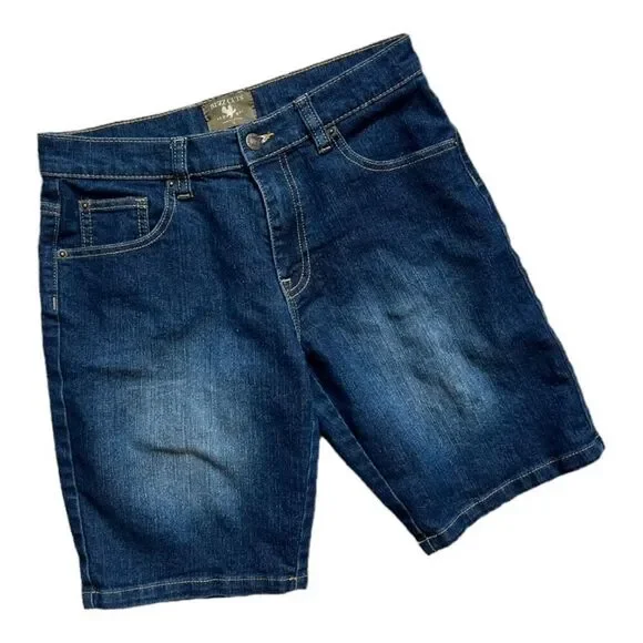 Youth Boys Buzz Cuts Dark Wash Denim Jean Shorts - Sz 16