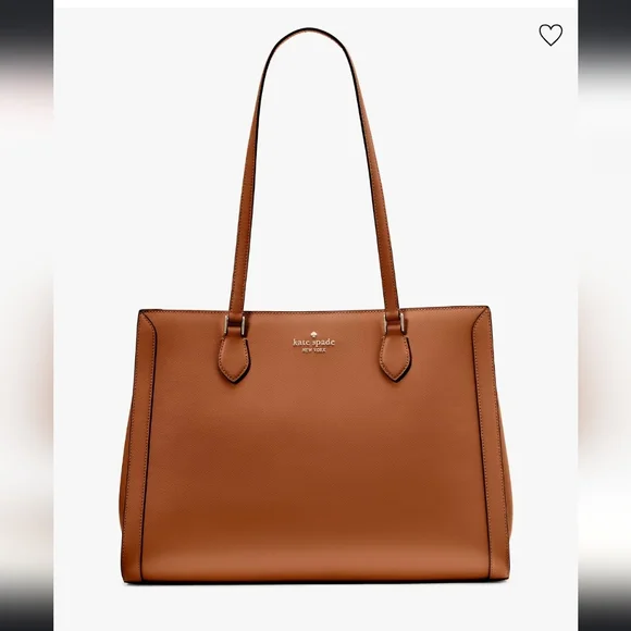 kate spade tan leather tote bag
