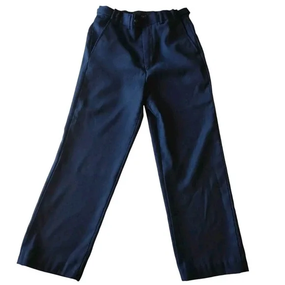 Tazio Pants Boy 18 Navy Casual Dress Pants Formal Flat Front Party Casual Pocket