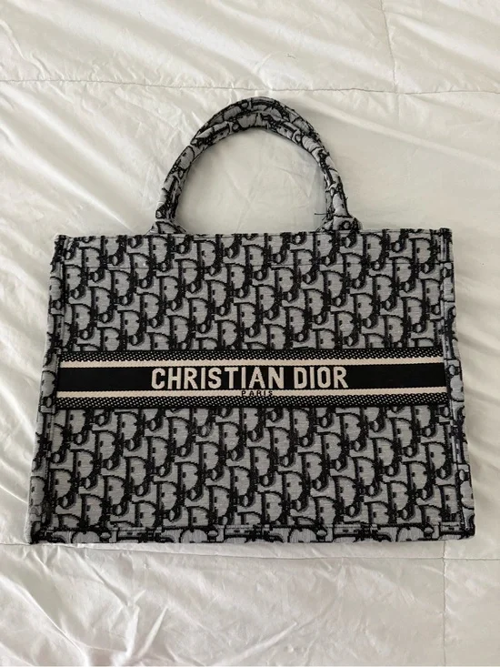 Dior Black and Cream Book Tote