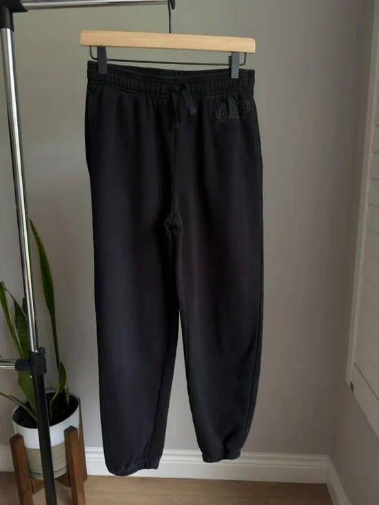 GAP Kids Black Logo Sweatpants Joggers XXL