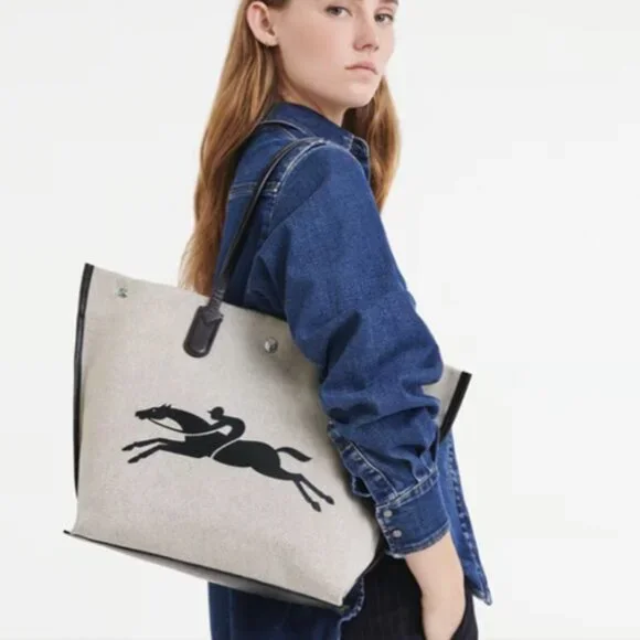 New LongChamp Essential L Tote bag Ecru Canvas
