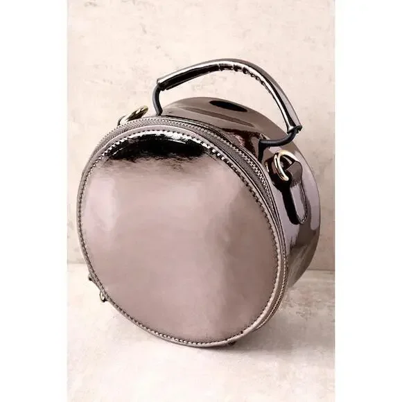 Lulus Fast Lane Gunmetal Purse Silver