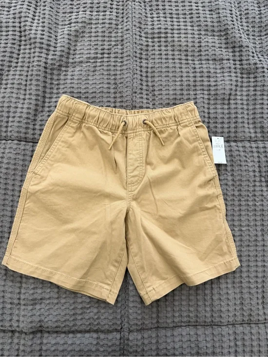 Gap Boys Drawstring Chino Shorts Tan Adjustable Waist Size 10 NWT