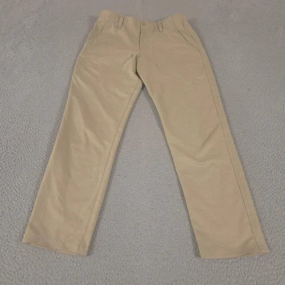 Under Armour Pants Boys Large Khaki Straight Leg Matchplay Performance Chinos