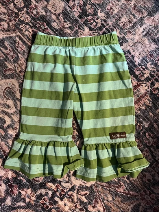 Matilda Jane 12M Green Striped Bottoms