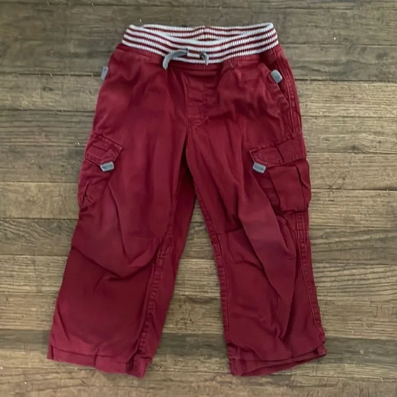 Red cargo pants boys Hanna Andersson