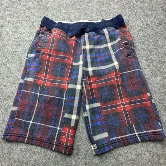Vintage Tommy Hilfiger Shorts Boys XL Multicolor Plaid Fleece Y2k Streetwear