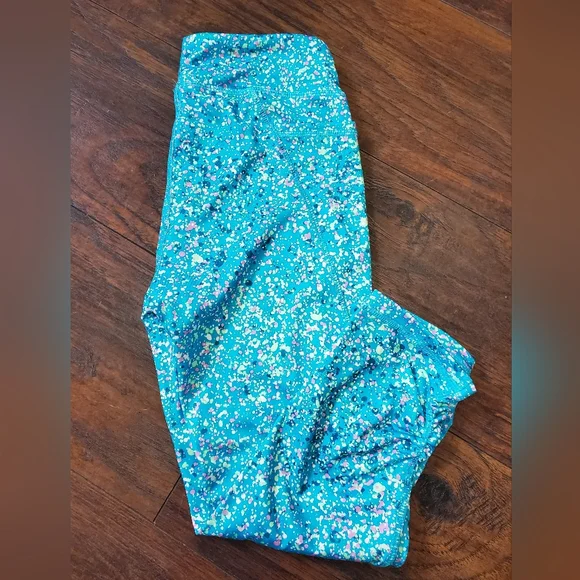 🌻 3/$20 Deal!! 🆕️ NWT Kohl's Kids Leggings - Blue with Multicolor Speckles