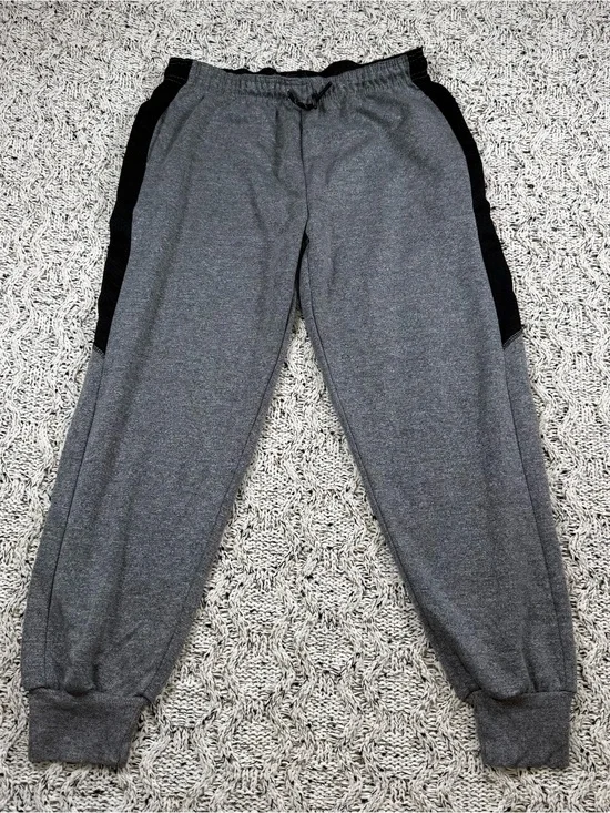 Game Time Gray Joggers with Black Side Panels