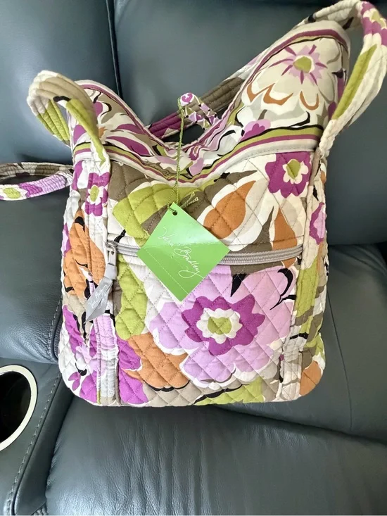 Vera Bradley Pink Floral Quilted Tote Bag