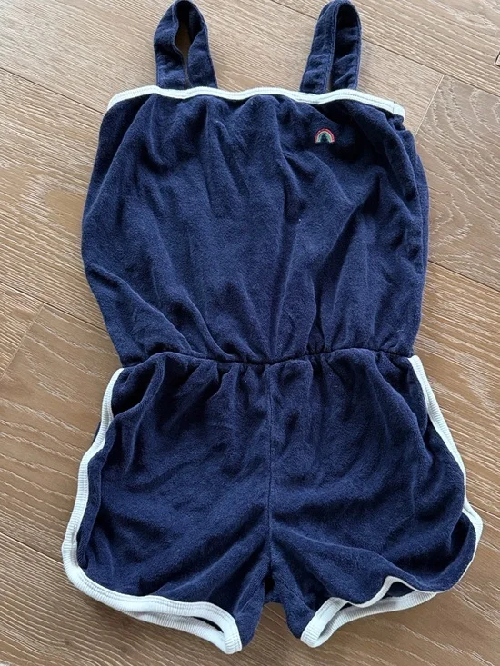 GAP Navy Romper with White Trim and Rainbow Patch