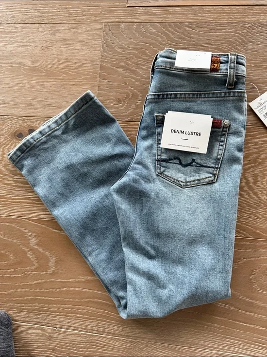 7 For All Mankind Light Blue Kids Denim Flare Jeans