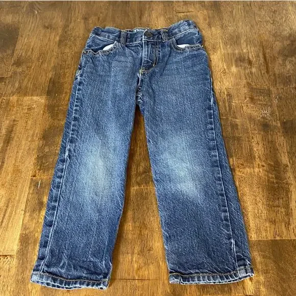 OshKosh B'gosh‎ dark wash straight leg adjustable waist toddler jeans SIZE 4T