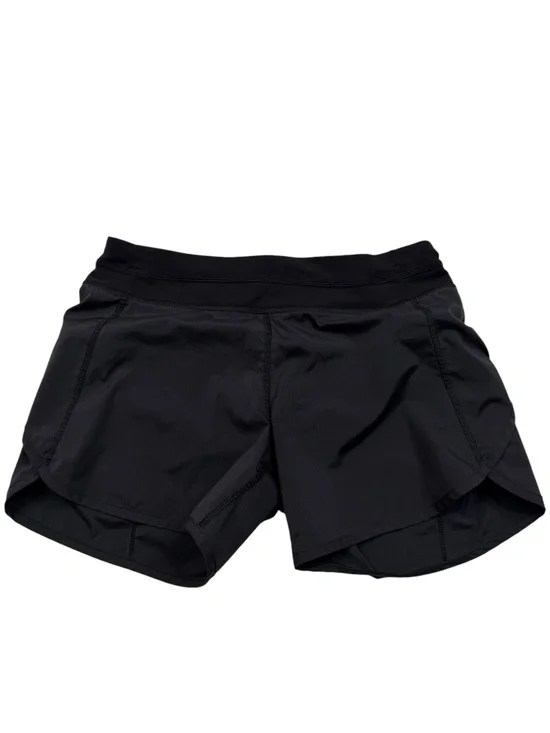 Ivivva Girls Size 14 Black Running Athletic Shorts Built In Liner Zip Pocket