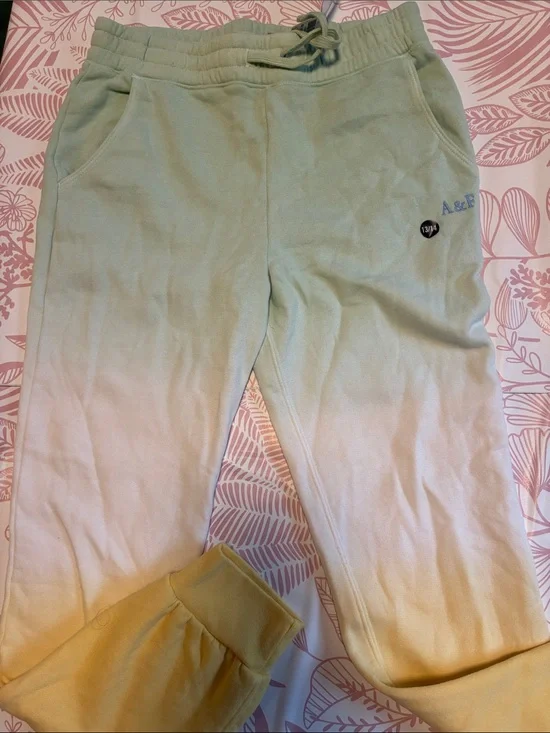 Abercrombie & Fitch Kids Green to Yellow Ombre Sweatpants