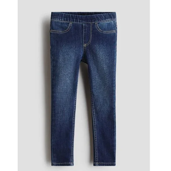H&M Girls Denim Stretch Jeggings Pull-On Jeans 8