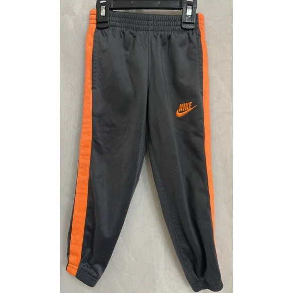Nike Boys‎ Logo 4T Jogger. Black and Bright Orange  Pull On Jogger