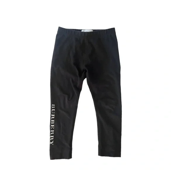 Burberry London Girls Black Logo Stretch Leggings Size‎ 4T