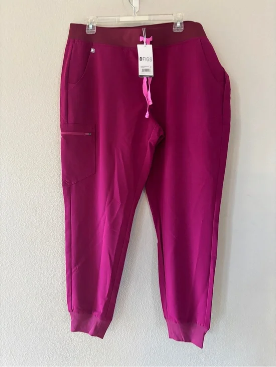 FIGS Zamora 2.0 Jogger Scrub Pants XL NWT Magenta