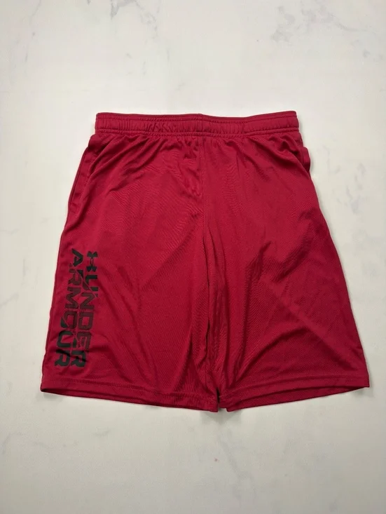 Under Armour Athletic Shorts Red Loose Fit - Boys XL