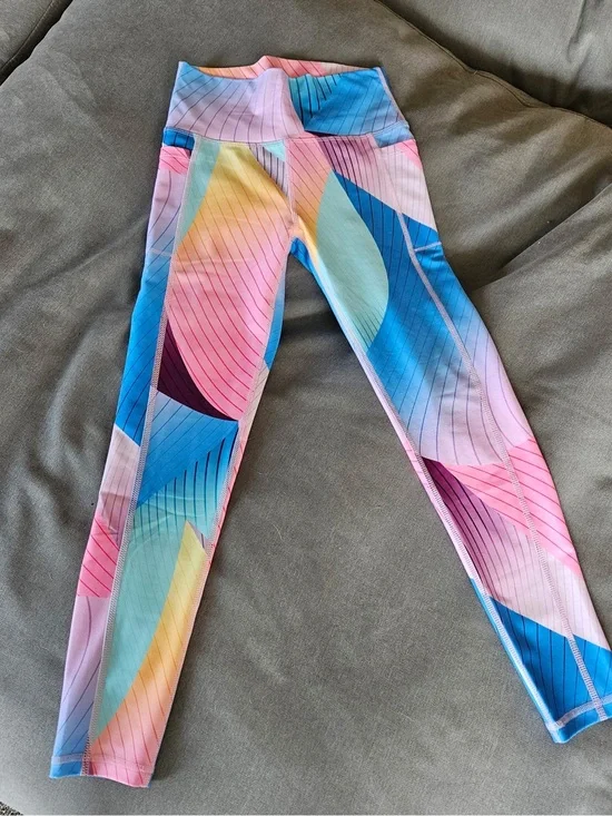 NWOT DSG Pink Blue Multi-Color Kids Leggings
