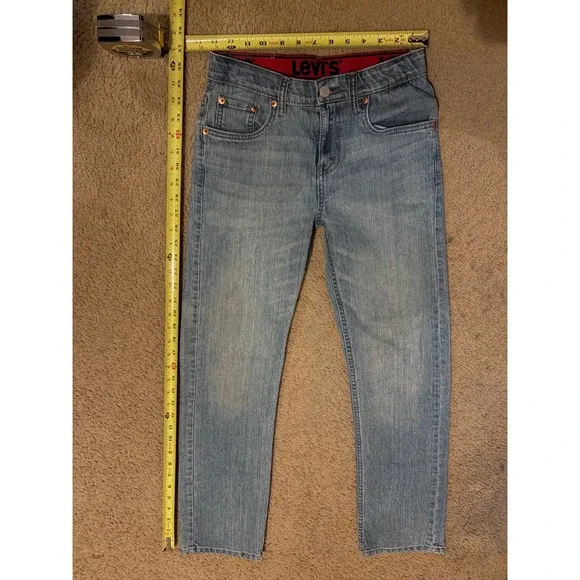 Levis 514 Straight Fit Jeans Kids Size 14 Regular Light Wash Denim 27x29 T50-51