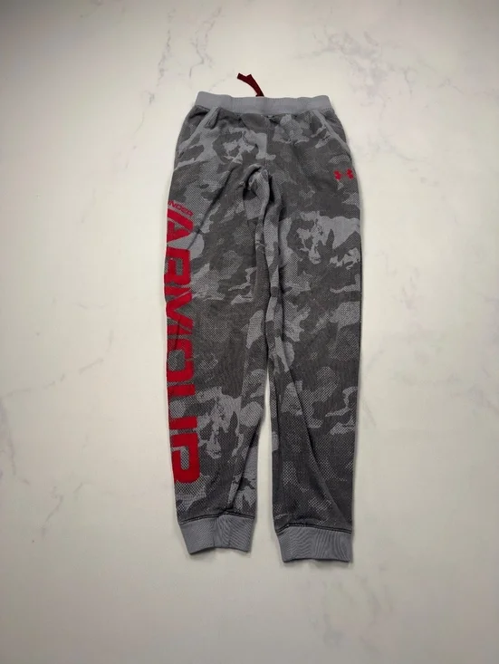 Under Armour Gray Camouflage Joggers Athletic Wear - Boys Large
